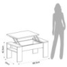Tavolino Contenitore James Cement 84 X 54 X H.9,8 Cm