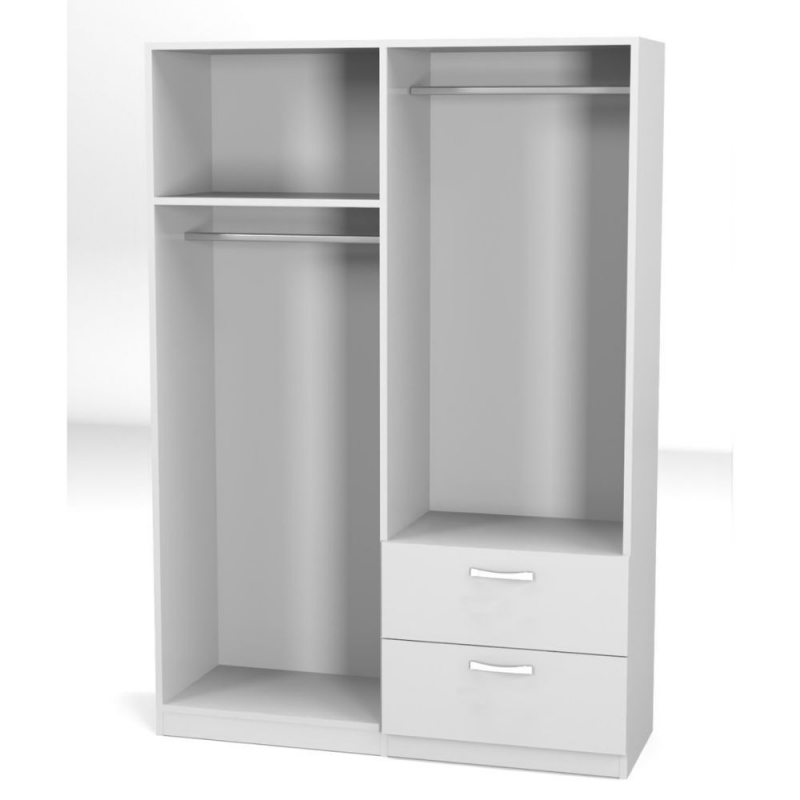 Armadio GRD4422023 bianco 4 ante e 2 cassetti