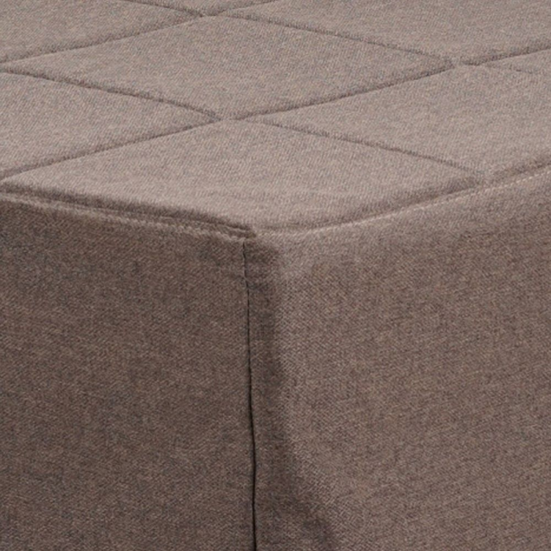 Pouf letto singolo pieghevole Vega tessuto colore marrone