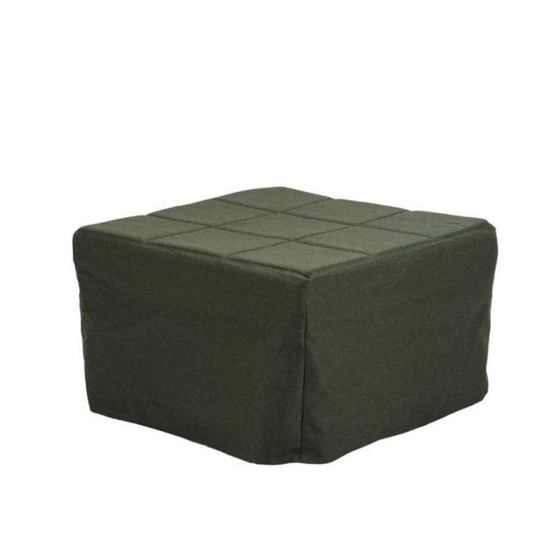 Pouf letto singolo pieghevole Vega tessuto colore verde scuro