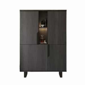 Zoom Vetrina credenza Zaira 2 ante palissandro nero 110x49x159h