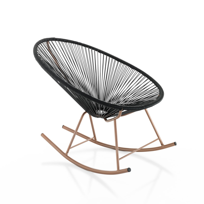 Poltrona A Dondolo Da Interno / Esterno Numana Black 97 X 73 H33 Cm