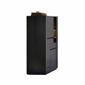 Zoom Vetrina credenza Alce 2 ante nero con particolari oro