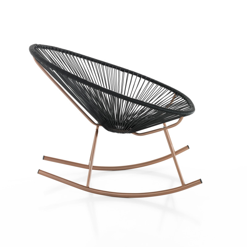 Poltrona A Dondolo Da Interno / Esterno Numana Black 97 X 73 H33 Cm