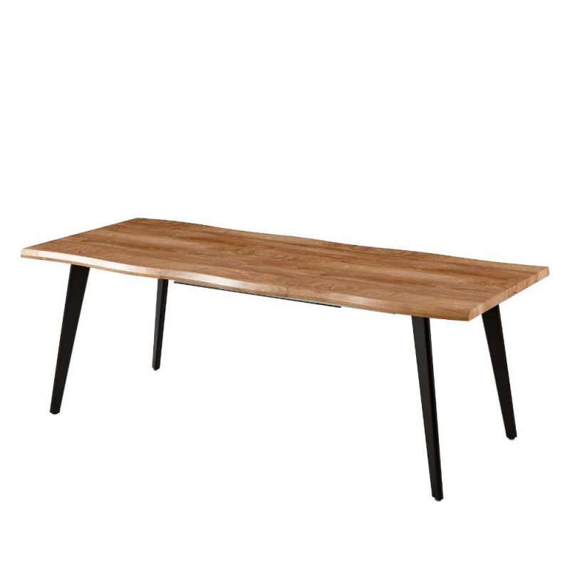 Tavolo allungabile effetto legno gambe in metallo Amal 150x90x75h