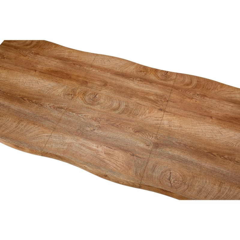 Tavolo allungabile effetto legno gambe in metallo Amal 150x90x75h