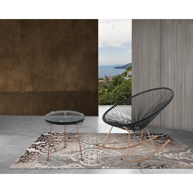 Poltrona A Dondolo Da Interno / Esterno Numana Black 97 X 73 H33 Cm