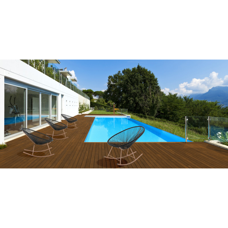 Poltrona A Dondolo Da Interno / Esterno Numana Black 97 X 73 H33 Cm