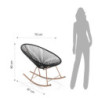 Poltrona A Dondolo Da Interno / Esterno Numana Black 97 X 73 H33 Cm