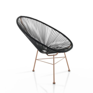 Poltrona Da Interno / Esterno Numana Black 97X58X75 Cm
