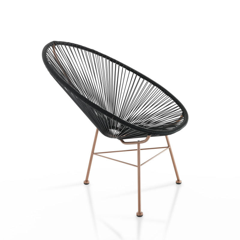 Poltrona Da Interno / Esterno Numana Black 97X58X75 Cm
