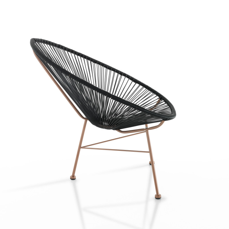 Poltrona Da Interno / Esterno Numana Black 97X58X75 Cm