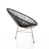 Poltrona Da Interno / Esterno Numana Black 97X58X75 Cm