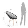 Poltrona Da Interno / Esterno Numana Black 97X58X75 Cm