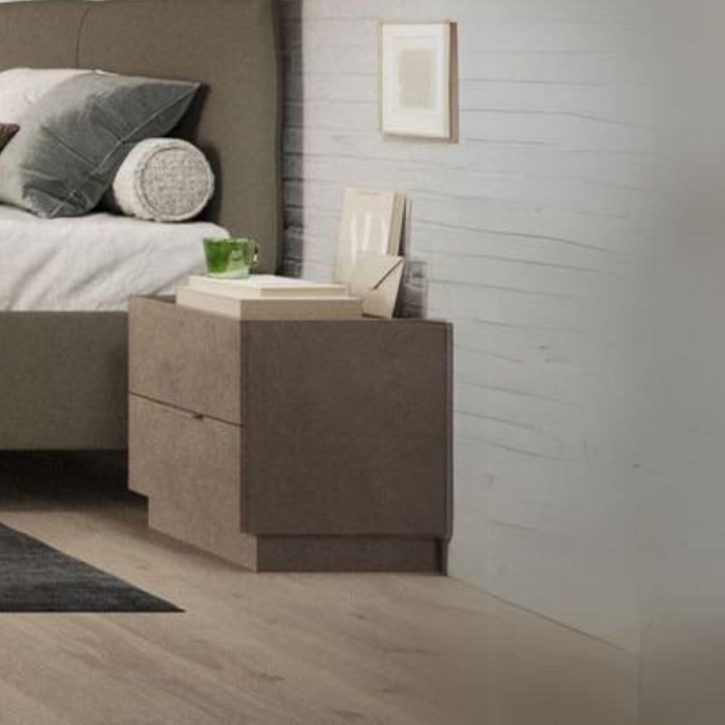 Comodino Mustella 2 cassetti colore bronzo