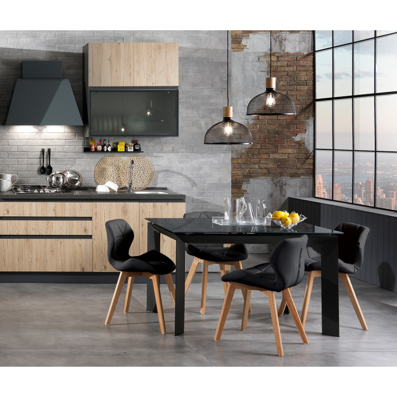 Sedia New Kemi-A Black 66 X 46 X H51 Cm