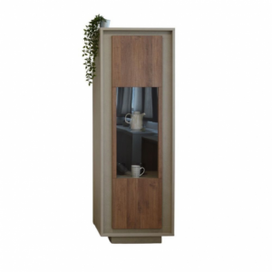 Zoom Vetrina Open con anta noce mercure e cashmere