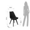 Sedia Kiki Evo Black 60 X 56 X H48 Cm