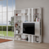 Composizione Libreria Kato 6R 2 fianchi 2 fasce lunghe 2 fasce corte 2 fasce medie pannello TV