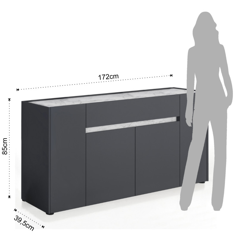 Madia Tonya Marble 108 X 53 H.12 Cm