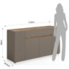 Madia Tonya Wood 108 X 53 H.12 Cm