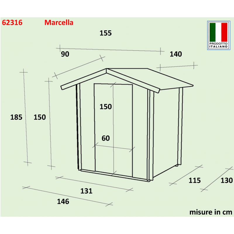 Casetta Bh16 Marcella 146x130 mm PSC pefc