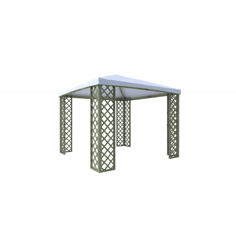 Gazebo Fox JT40 Pocket impregnato 300x300 cm copertura pvc