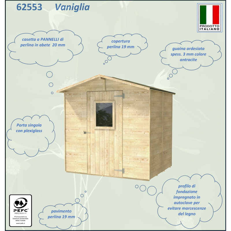 Casetta Vaniglia Addossata o meno Varie misure PSF pefc