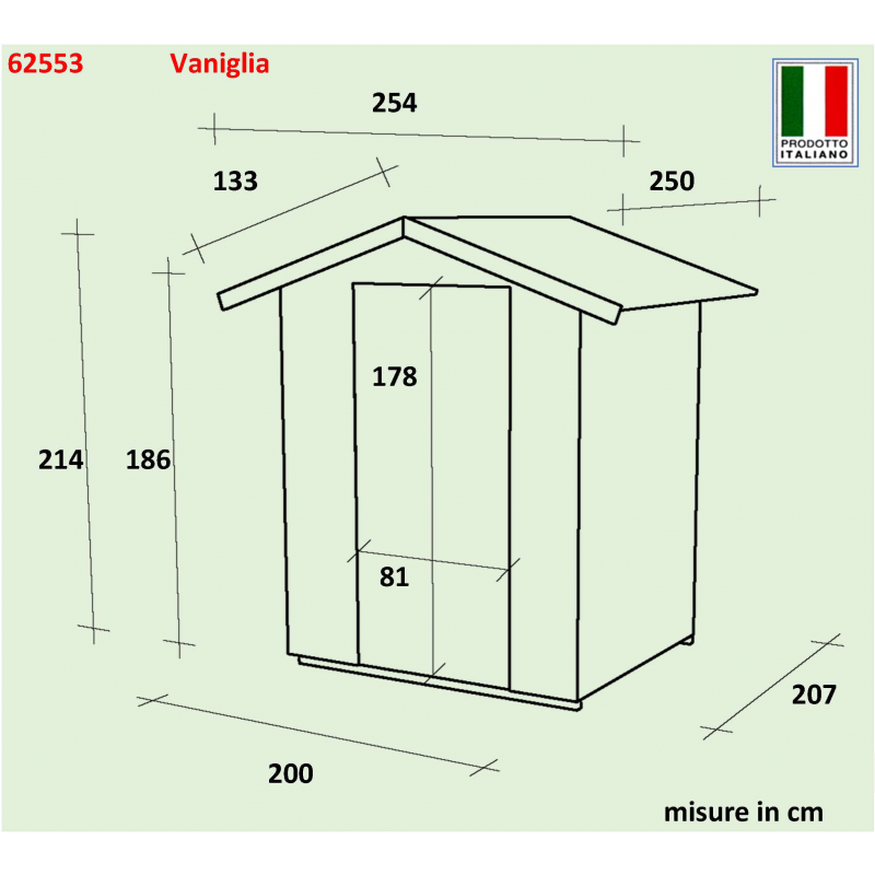 Casetta Vaniglia Addossata o meno Varie misure PSF pefc