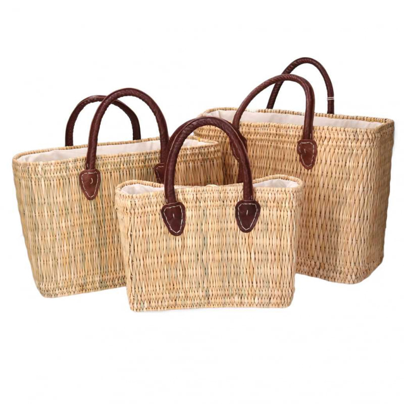 borse di paglia, tessuto e altri materiali per la primavera e l'estate